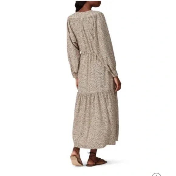 Sweet Baby Jamie Modest Peasant Ditsy Midi Dress - Picture 2 of 14